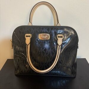 Michael Kors Black and Tan Tote Bag 9"x12"